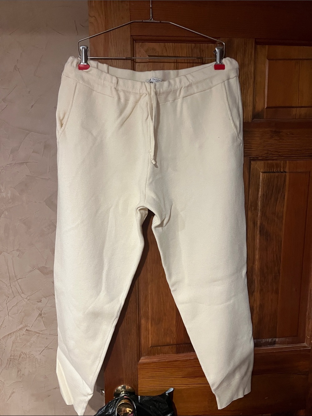 Zara Men's Cream Drawstring Sweatpants
